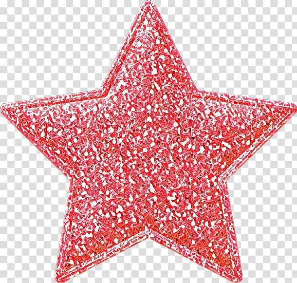 pink red glitter star pattern, Holiday Ornament transparent background PNG clipart