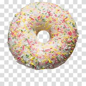 Whatever Stuff, doughnut with sprinkles transparent background PNG clipart