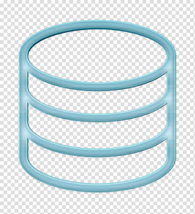 database icon streamline icon, Turquoise, Aqua transparent background PNG clipart