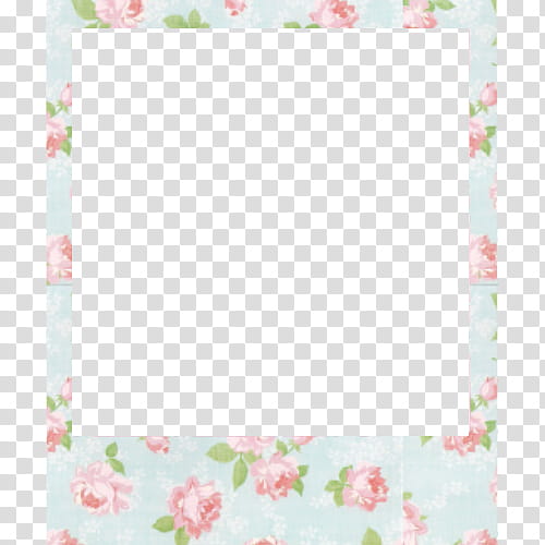 Polaroids, pink and green floral cloth transparent background PNG clipart