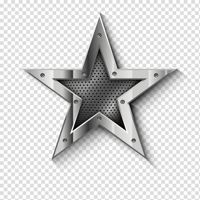 Silver Star Pentagram Metal Logo Triangle Symbol Transparent