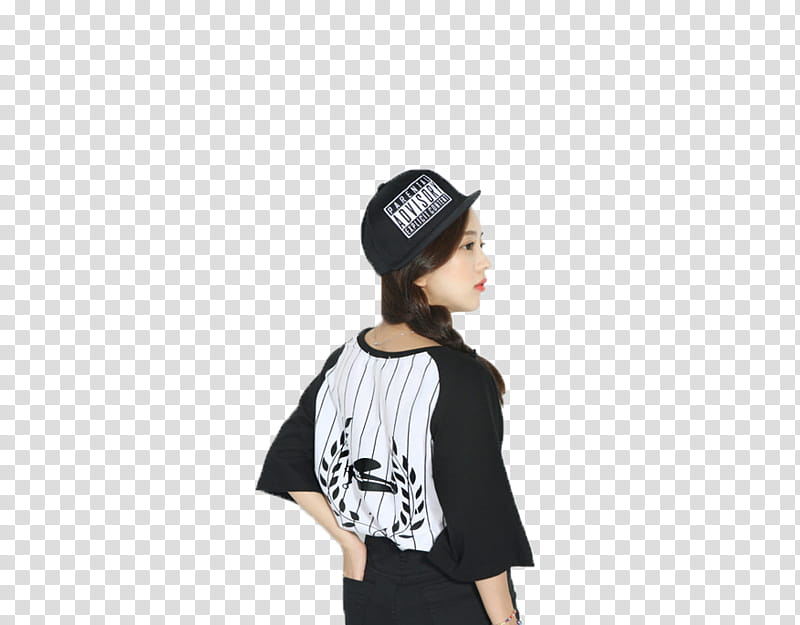 Park Seul Sport girl , woman wearing black and white elbow-sleeved shirt transparent background PNG clipart
