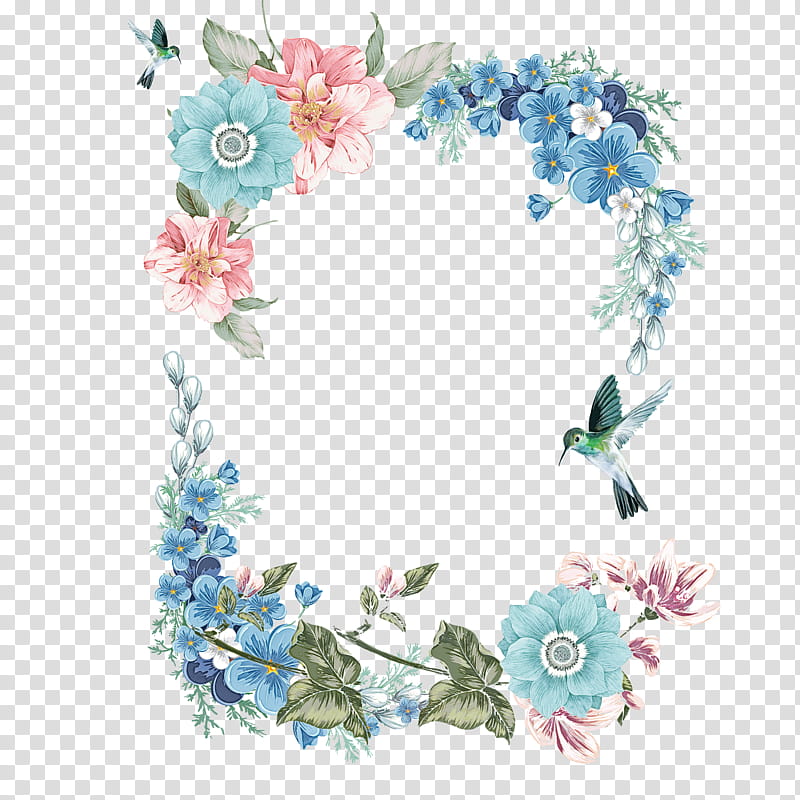 frame, Aqua, Plant, Flower, Frame, Wildflower, Morning Glory transparent background PNG clipart