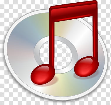 iTunes Icon Red, music player icon transparent background PNG clipart