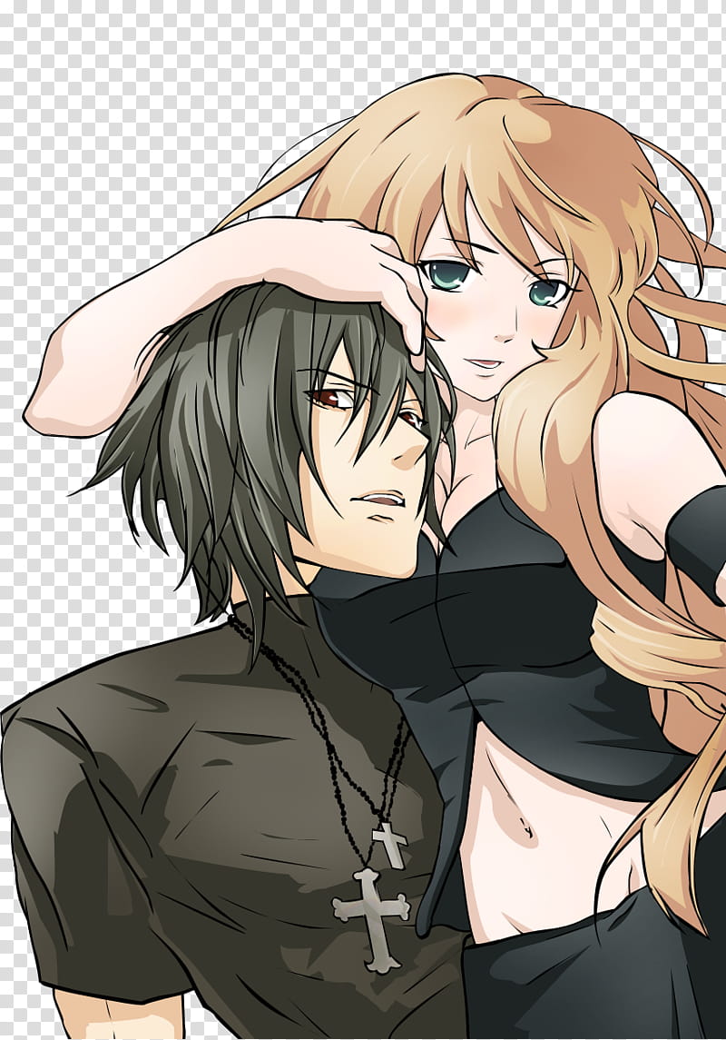 Anime Couple, male and female anime character illustration transparent background PNG clipart