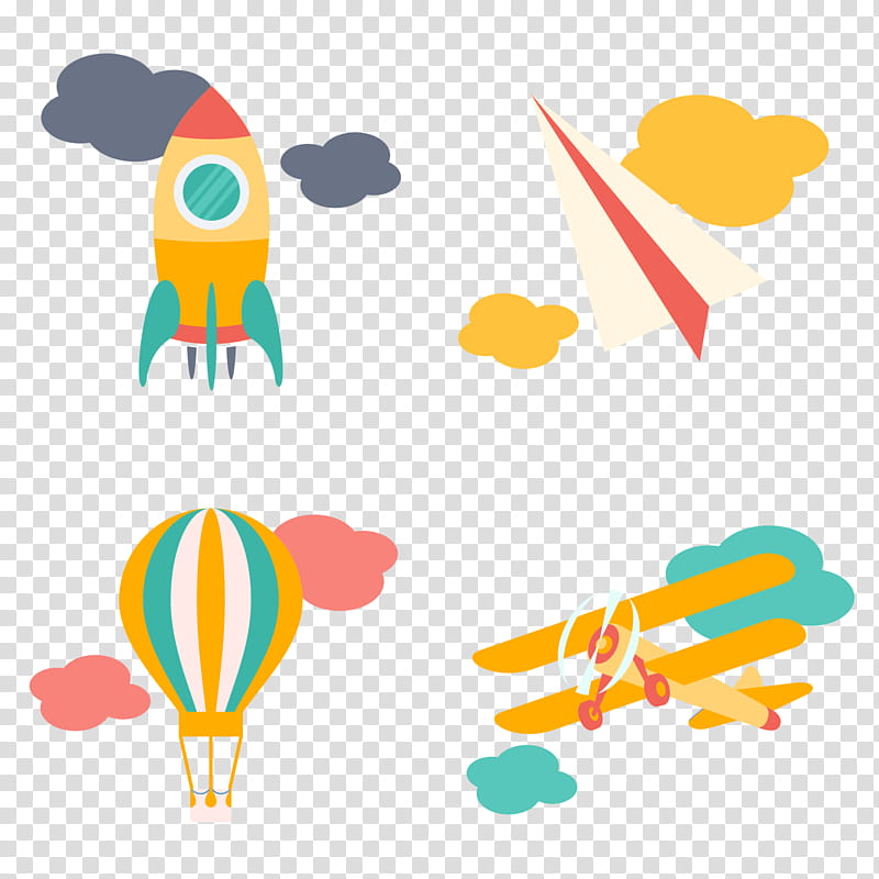 Balloon, Flight, Airplane, Aircraft, Rocket, Takeoff, Cartoon, Spacecraft transparent background PNG clipart