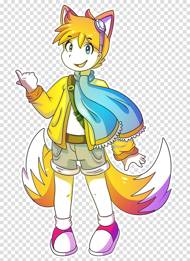 Miles &#;Tails&#; Prower the Fox Gijinka transparent background PNG clipart