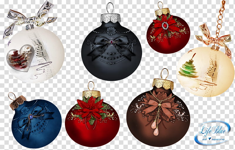 Christmas balls, assorted-colored bauble transparent background PNG clipart
