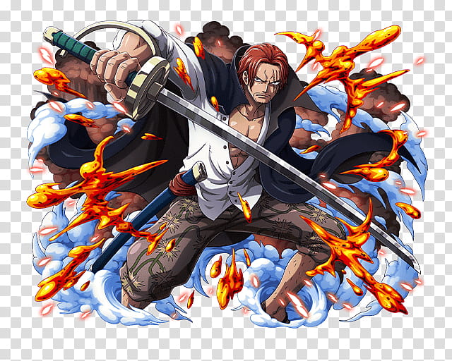 Akagami Shanks One of Four Yonko transparent background PNG clipart