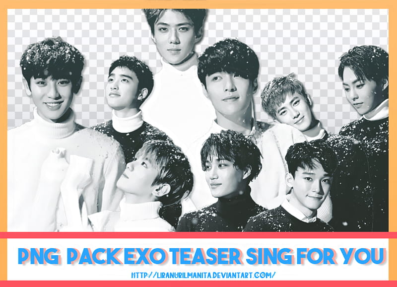 Pack EXO Teaser Sing For You poster transparent background PNG clipart