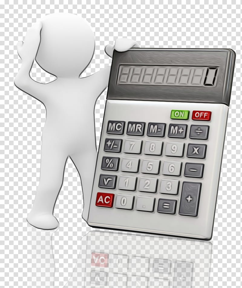 calculator office equipment technology electronic device games, Watercolor, Paint, Wet Ink, Office Supplies, Play transparent background PNG clipart