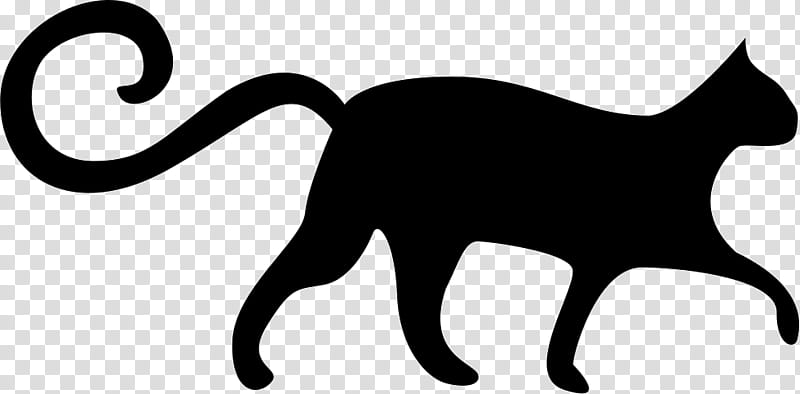 Cat Silhouette, Coloring Book, Drawing, Small To Mediumsized Cats, Black Cat, Tail, Whiskers, Line Art transparent background PNG clipart