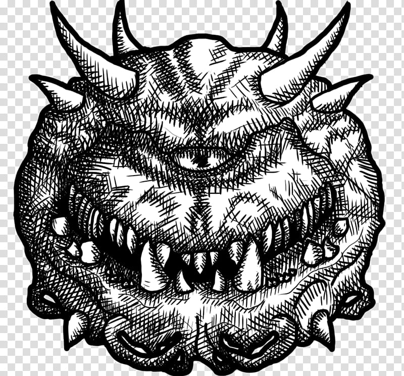 Mouth, Doom, Doom 3, Demon, Doom Ii, Doom Eternal, Doomguy, Drawing transparent background PNG clipart