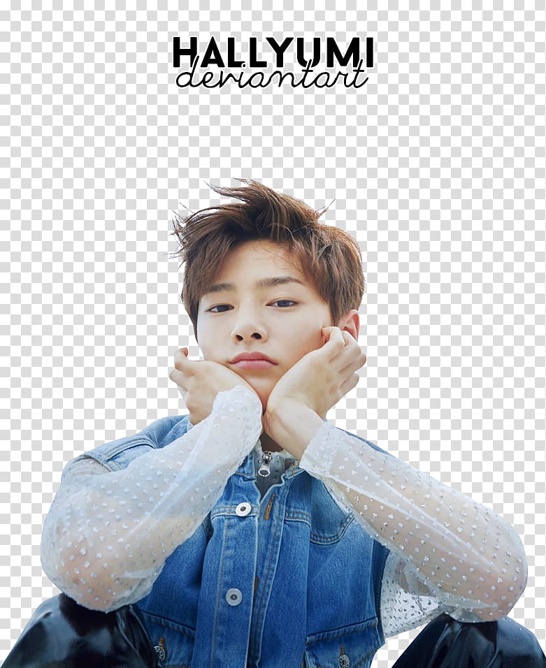 Hyunjin and Jeongin, man placing his head on arms transparent background PNG clipart