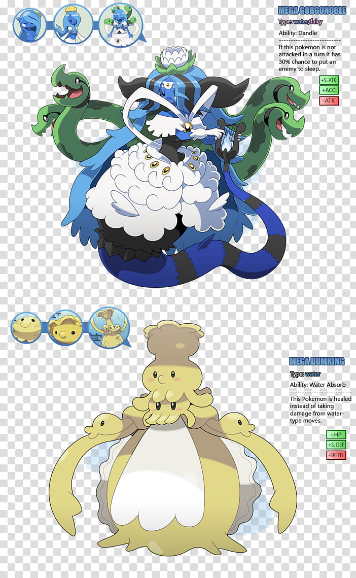 Atlantia Fakemon pt. , two Pokemon characters illustration transparent background PNG clipart