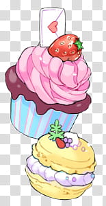 sweets  s, cupcake and muffin illustration transparent background PNG clipart