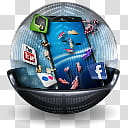 Sphere   , black smartphone inside of glass container illustration transparent background PNG clipart