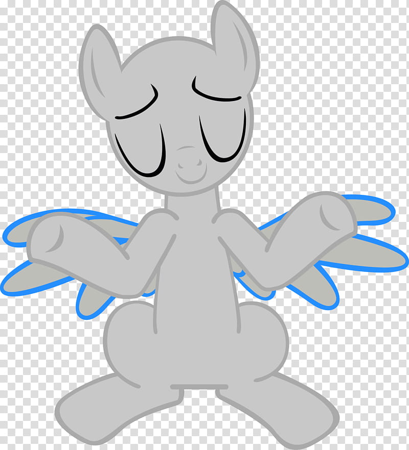 Shrugging Pony Base , gray winged animal illustration transparent background PNG clipart