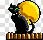Halloween, sitting black cat illustration transparent background PNG clipart