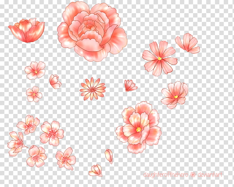 OD de flores , red-petaled flower illustration transparent background PNG clipart