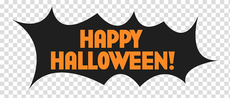 Halloween, Happy Halloween text illustration transparent background PNG clipart