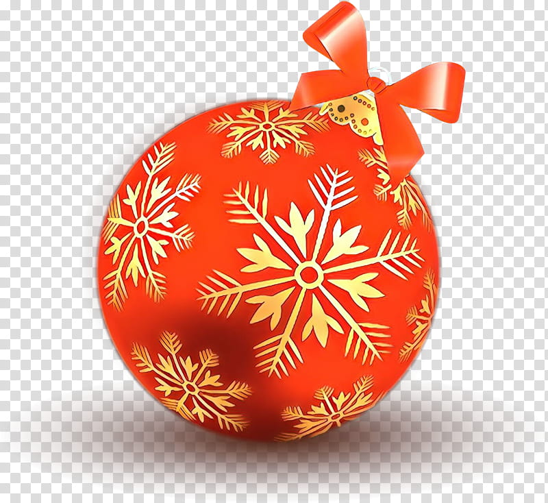 Christmas ornament, Cartoon, Orange, Holiday Ornament, Christmas Decoration, Snowflake transparent background PNG clipart