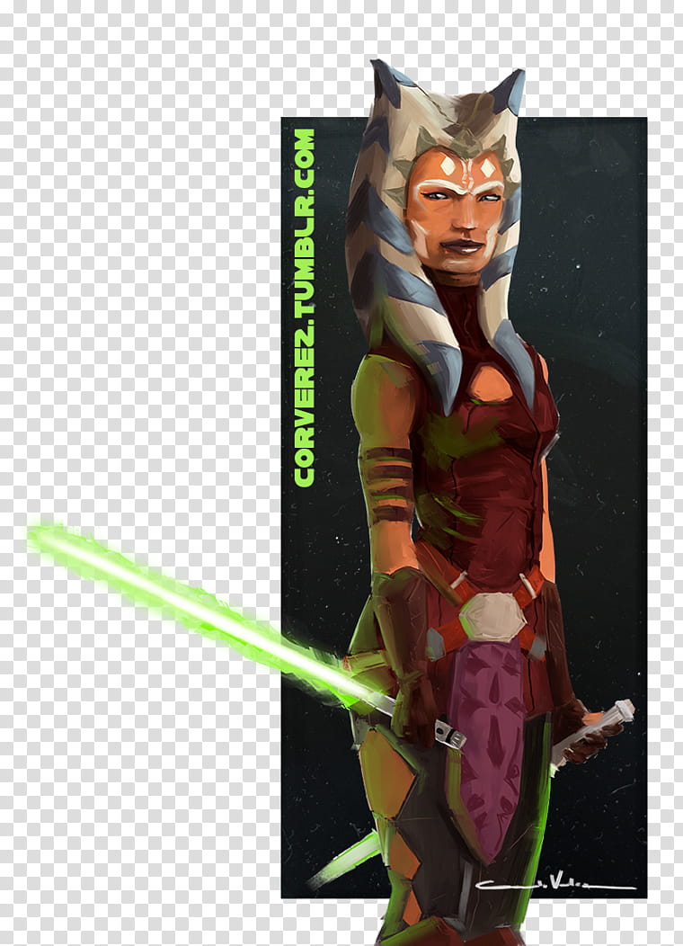 Ahsoka sketch transparent background PNG clipart