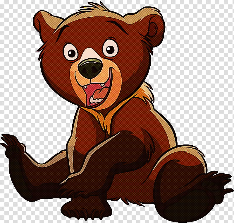 cartoon brown bear bear brown animal figure, Cartoon, Grizzly Bear transparent background PNG clipart