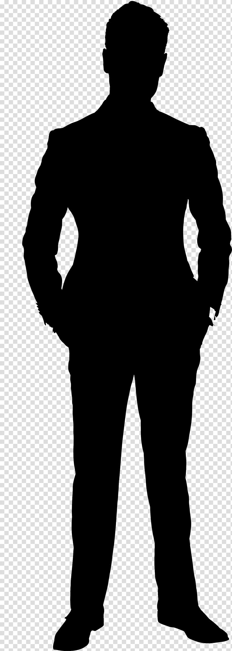 Man, Silhouette, Suit, Necktie, Dress Code, Black, Businessperson, Standing transparent background PNG clipart