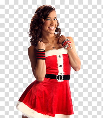 Eve Torres and AJ Lee Christmas Alma Edit transparent background PNG clipart