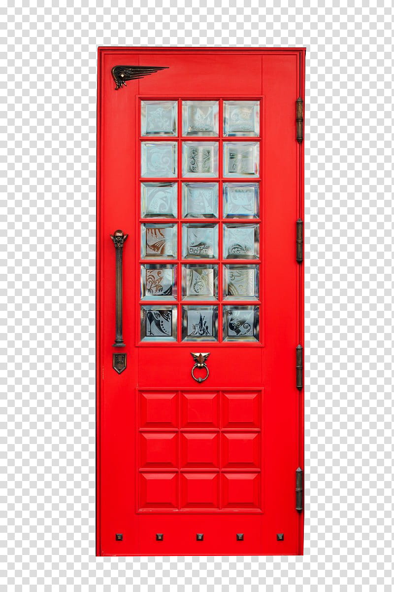 Doors, red wooden door transparent background PNG clipart