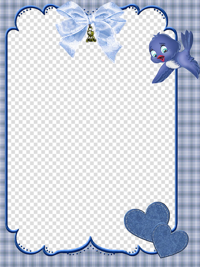 cute blue border png