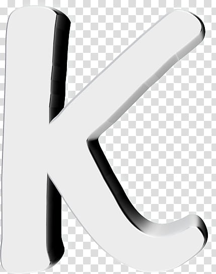 Text D Resources, white letter K transparent background PNG clipart