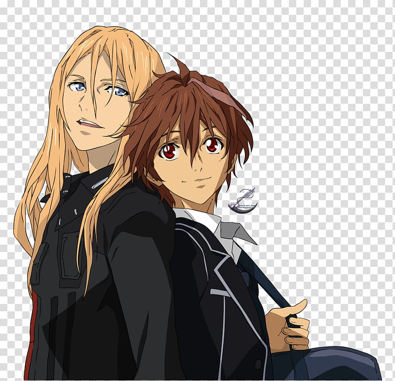 Gai x Shu Guilty Crown, two male cartoon characters transparent background PNG clipart