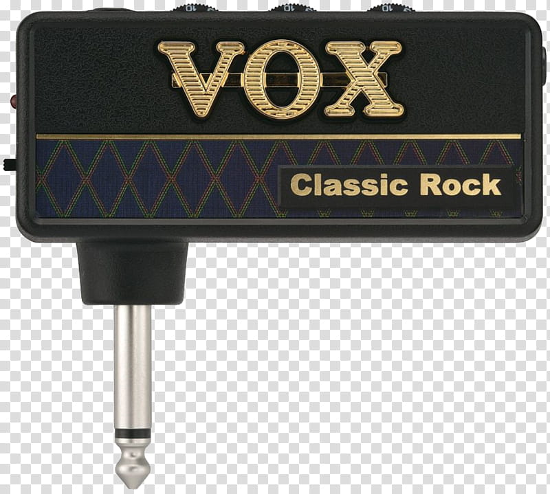 black and gold Vox Classic Rock audio adapter transparent background PNG clipart