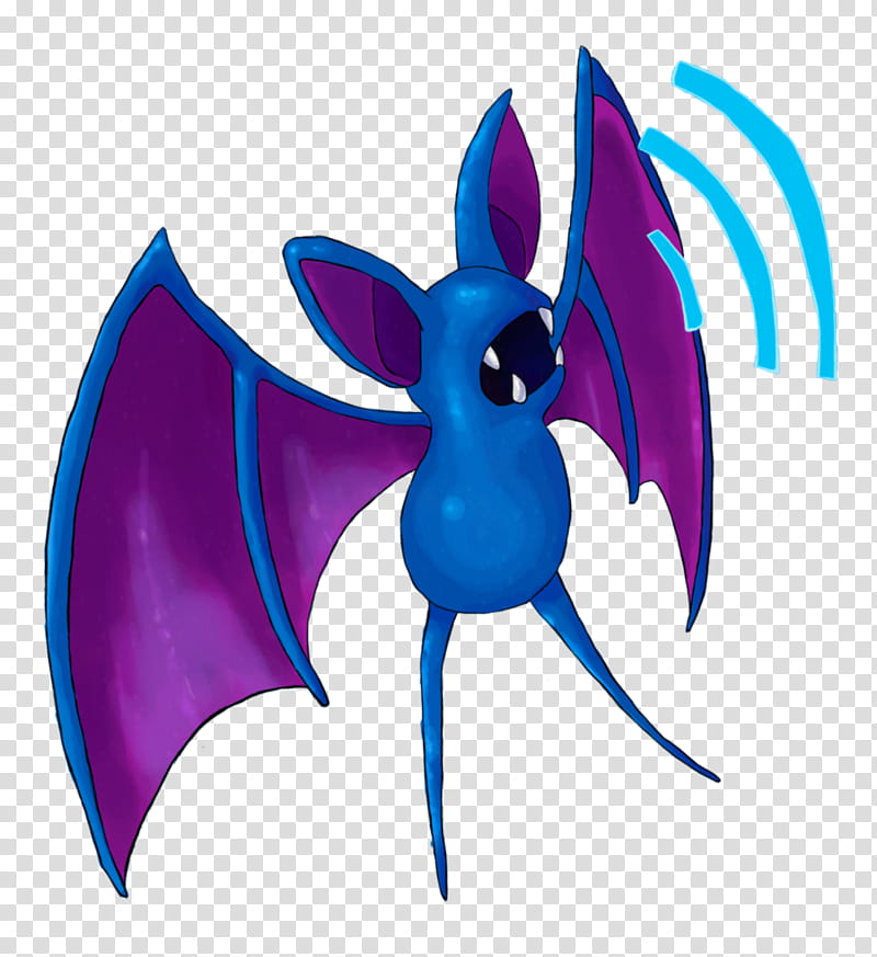 Zubat, blue and purple bat transparent background PNG clipart
