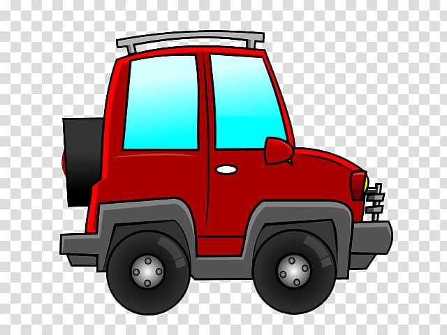 Red Light, Car, Jeep, Vehicle, Transport, Commercial Vehicle transparent background PNG clipart