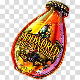 Oddworld Abe Exoddus Icon, Oddworld Abe's Exoddus, Oddworld Abe's Exoddus potion bottle illustration transparent background PNG clipart