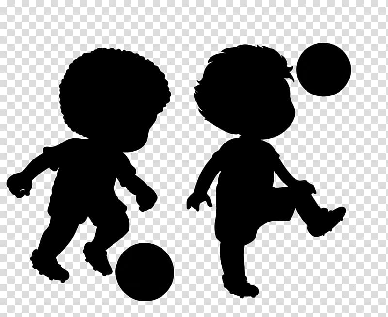 Kids Playing, Boy, Human, Silhouette, Computer, Line, Behavior, Football transparent background PNG clipart