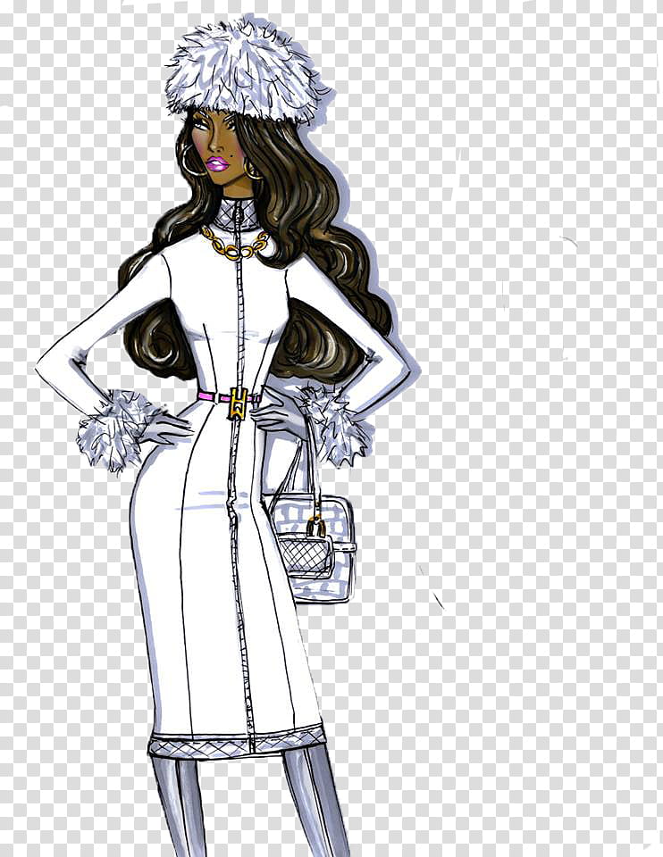 Dolls x Hayden Williams, illustration of woman wearing white address transparent background PNG clipart