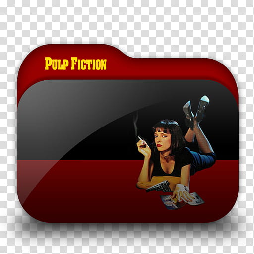 Movie Folders , Pulp Fiction graphic folder transparent background PNG clipart
