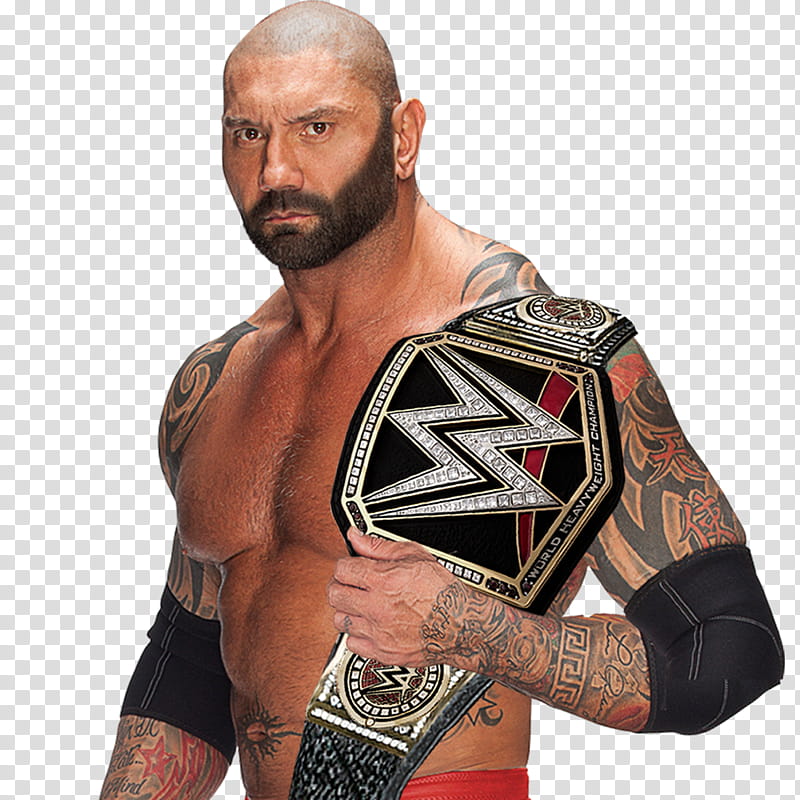 Batista WWE World Heavyweight Champion transparent background PNG clipart