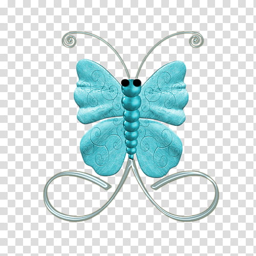 teal and silver butterly transparent background PNG clipart