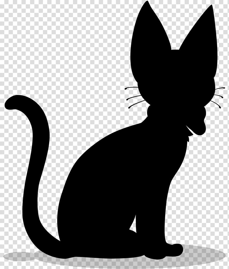 Dog And Cat, Whiskers, Black Cat, Silhouette, Black M, Small To Mediumsized Cats, Tail, Blackandwhite transparent background PNG clipart