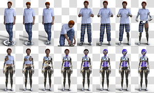 Michael's mishap montage (SFW), female character collage transparent background PNG clipart thumbnail