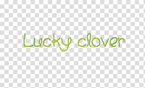 green lucky clover text transparent background PNG clipart