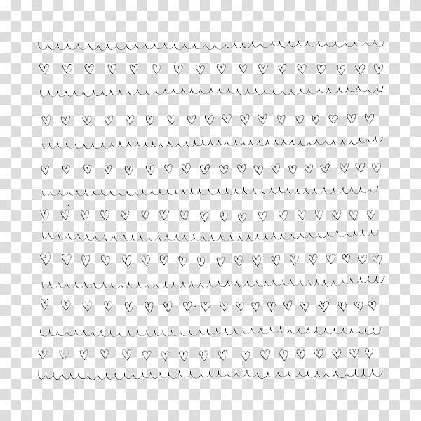 BLACK AND WHITE S, hearts and lines transparent background PNG clipart