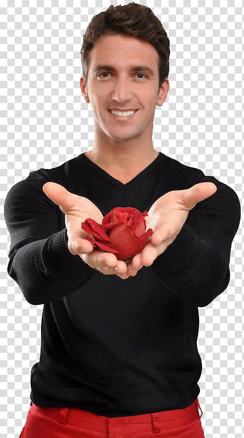 equipo rojo, man holds red rose transparent background PNG clipart