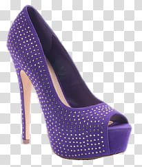 Shoes set, unpaired purple peep-toe heeled sandal transparent background PNG clipart