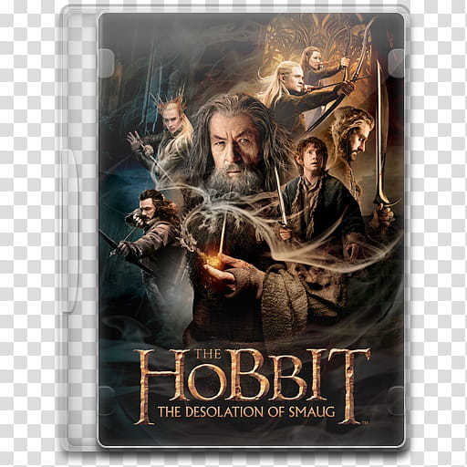 Movie Icon Mega , The Hobbit, The Desolation of Smaug, The Hobbit the Desolation of Smaug DVD case transparent background PNG clipart